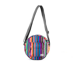 Roka Paddington B Sustainable Canvas Multi Stripe Crossbody Bag