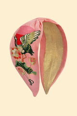 Powder Design - Velvet Beaded Headband Crane at Sunrise