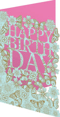 Roger La Borde Lasercut Gold Butterfly Birthday