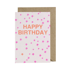 Petra Boase Happy Birthday Riso Stars Card
