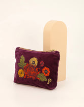 Powder Design - Vintage Floral Velvet Mini Pouch