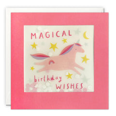 James Ellis Magical Unicorn Birthday Card Paper Shakies Card