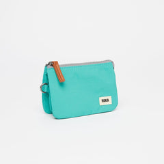 Roka Carnaby Small Sustainable Canvas Antique Cyan Wallet