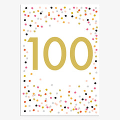 Think Of Me - Age 100 Birthday Card