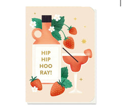 Stormy Knight Strawberry Daiquiri Greetings Card With Strawberry Seed Stick