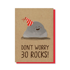 Stormy Knight 30 Rocks Birthday Card
