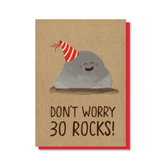 Stormy Knight 30 Rocks Birthday Card