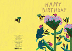 Roger La Borde Bugs Floral Happy Birthday Card