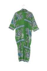 One Hundred Stars Crepe Rachel Dress Handkerchief Green