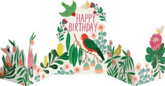 Roger la Borde Concertina Card - Tropical Birds