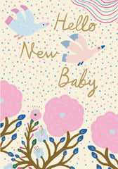 Roger La Borde ‘Hello New Baby’ Floral Card