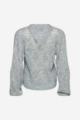 Noella Krash Cable Cardigan - Grey Melange