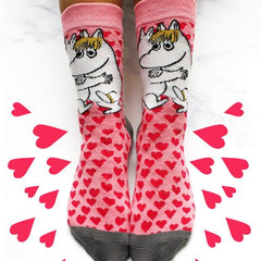 House of Disaster Moomin Heart Print Socks