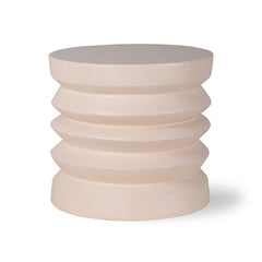 HKliving Stoneware Side Table Cream