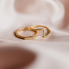 Matthew Calvin Octagon Bolt Ring - Gold