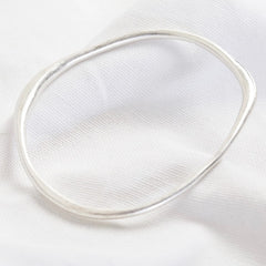 Lisa Angel - Silver Orangic Shape Bangle
