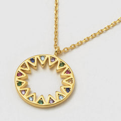 Estella Bartlett Rainbow Sunshine Necklace Gold Plated