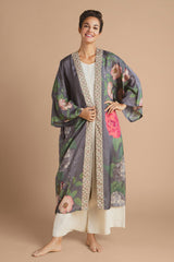 Powder Design - Hedgerow Kimono Gown Pewter