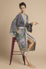 Powder Design - Hedgerow Kimono Gown Pewter