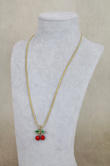 My Doris Enamel Cherry Necklace