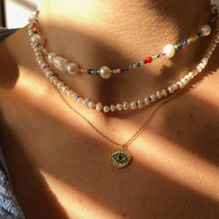 Lisa Angel - Semi-precious Stone and Pearl Beaded Choker