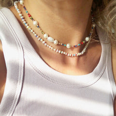 Lisa Angel - Semi-precious Stone and Pearl Beaded Choker