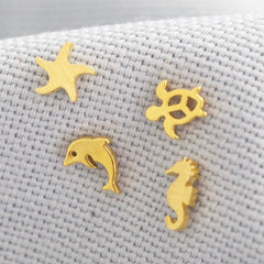 Lisa Angel Earring - Gold Mismatch Summer