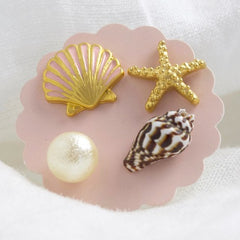 Lisa Angel Earring - Gold Mismatched Beach