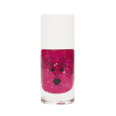Nailmatic Kids Water-based Nail Polish - Sheepy - Clear Raspberry Glitter