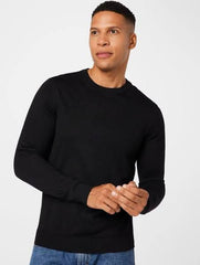 Selected Homme Town Merino Knit Jumper - Black