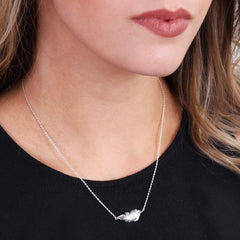 Lisa Angel Necklace - Silver Feather
