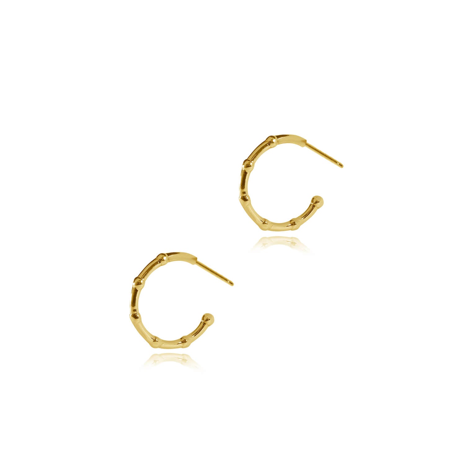 Matthew Calvin Small Beaded Hoops - Gold & Silver