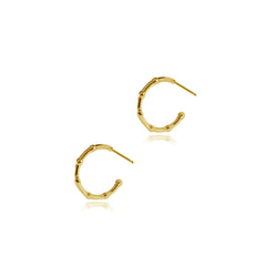 Matthew Calvin Small Beaded Hoops - Gold & Silver