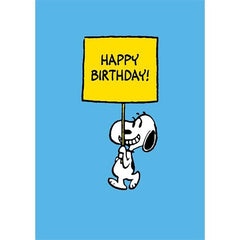 Snoopy Happy Birthday Sign Card