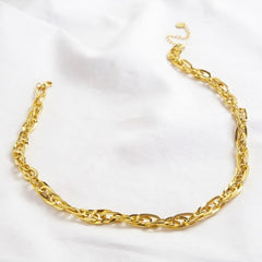 Lisa Angel Necklace - Gold Triple Cable Link Chain