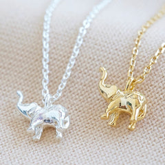 Lisa Angel - Silver Elephant Pendant Necklace