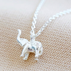 Lisa Angel - Silver Elephant Pendant Necklace