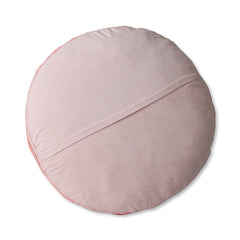 HKliving Striped Velvet Seat Cushion Round Red/Pink