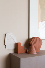HKliving Ceramic Shell Vase - Medium / Brown