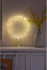 Lightstyle London - Starburst Wreath White 45cm Mains Powered