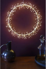 Lightstyle London - Starburst Wreath White 35cm Mains Powered