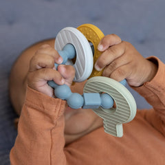 Little Dutch Teething Toy Keychain Blue