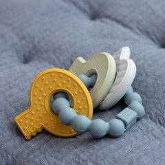 Little Dutch Teething Toy Keychain Blue