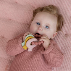 Little Dutch Teething Toy Keychain Pink