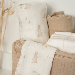 Swaddle 120 x 120 Muslin - Baby Bunny