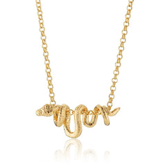 Scream Pretty - Gold Chinese Zodiac Snake Necklace