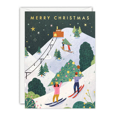 James Ellis Merry Christmas Skiing Card