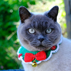 Talking Tables - Christmas Crochet Cat Collar