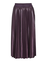 Vila Nitban Pleat Skirt - Plum Perfect