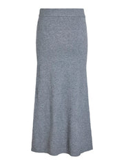 Vila Lilo Ancle Knit Skirt - Medium Grey Melange